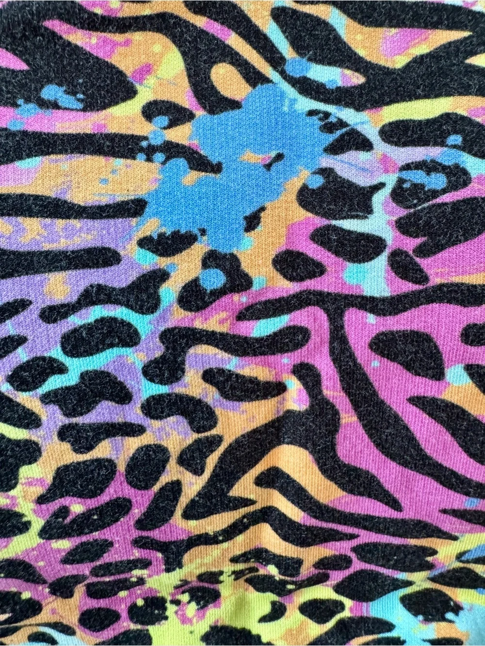 Bums & Roses Multicolor Animal Print Two Piece Jogger Set, Vibrant Rainbow, 2T